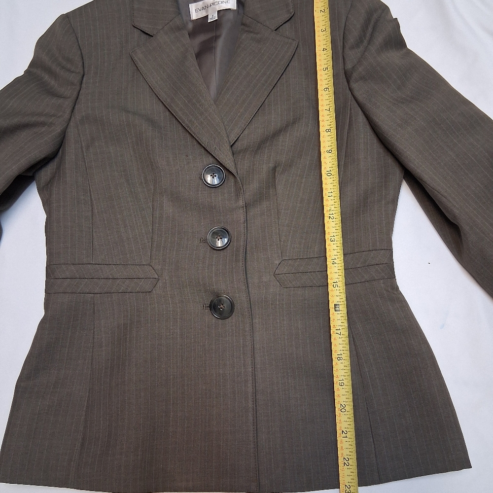 Evan Picone Sophisticated Women's Brown Suit Jacket  blazer - Picture 14 of 16